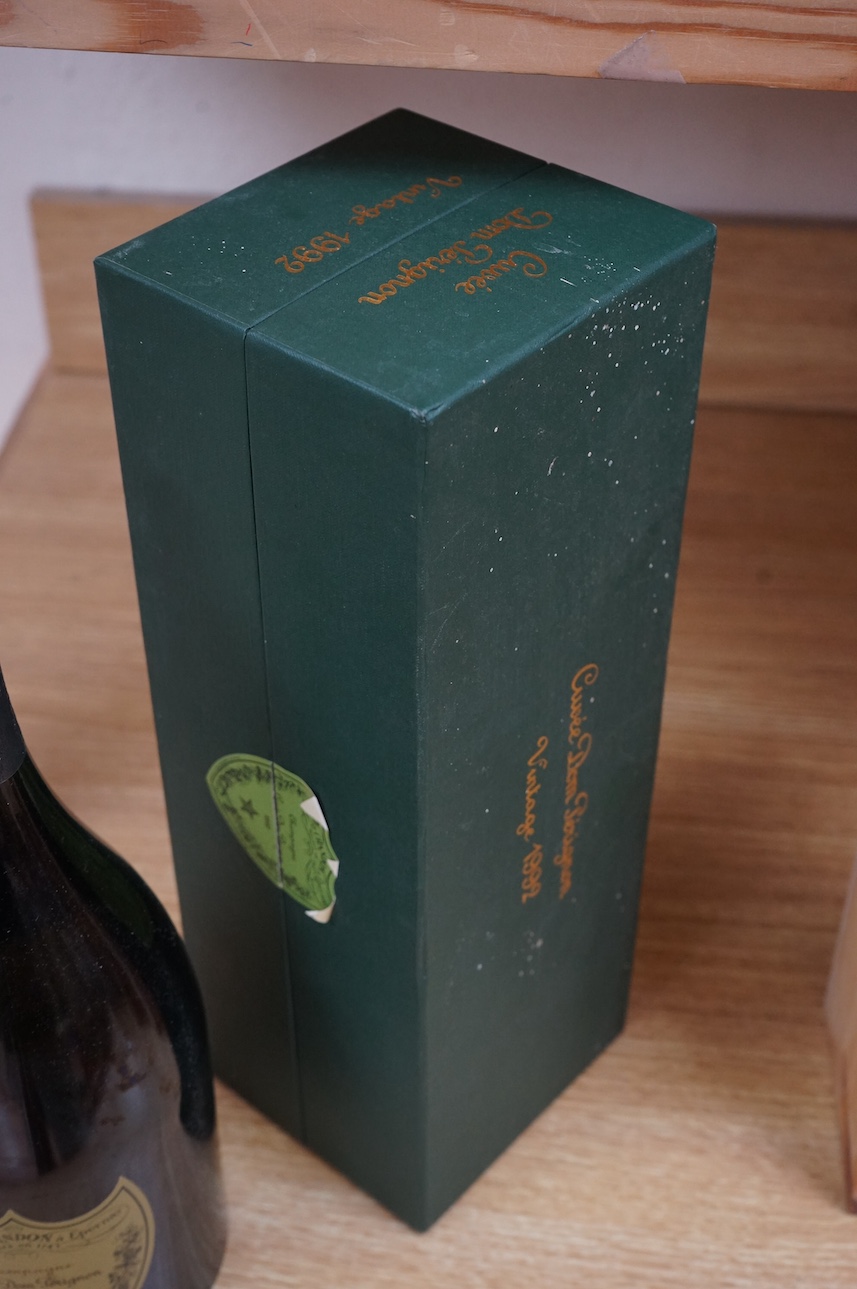 A magnum of Dom Perignon 1992 Champagne, in original box, with pamphlet.